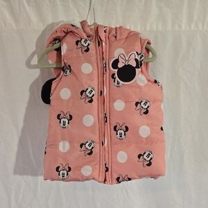 Disney Pink Minnie Mouse Puffer Vest